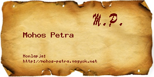 Mohos Petra névjegykártya